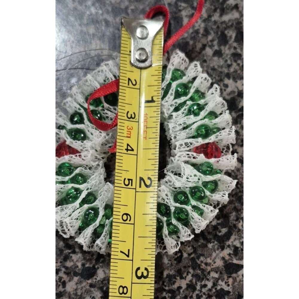 Lot Of (10) Handmade Christmas Tree Holiday Ornaments Handmade Mr. & Mrs. Claus - Picture 13 of 13